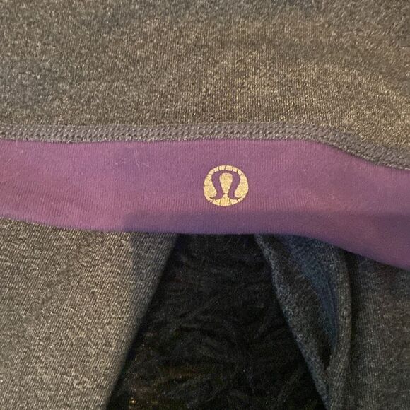 Lululemon Womens Charcoal Grey Crop Activewear Leggings - Picture 4 of 6